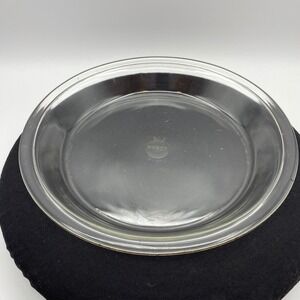 Pyrex 10in Pie Plate Clear Glass Vintage 209 Round Baking Dish Wide Rim Rustic